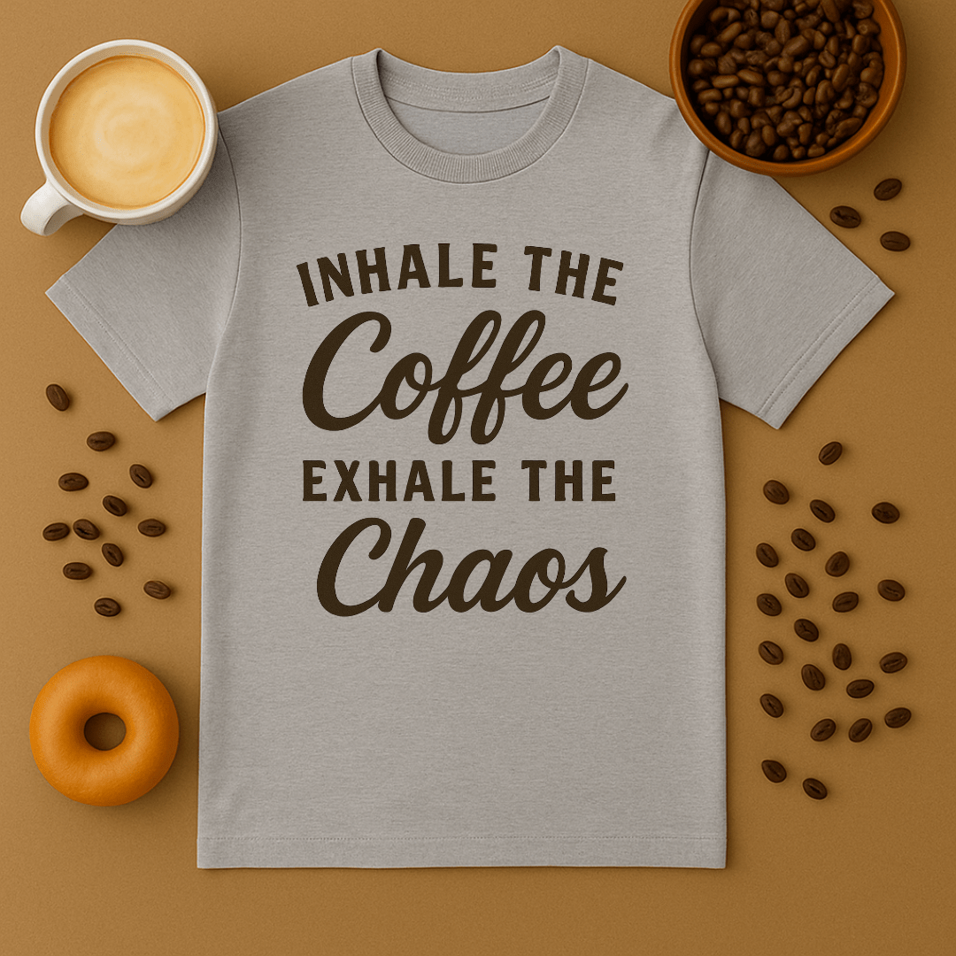 Inhale The Coffee, Exhale The Chaos Tee