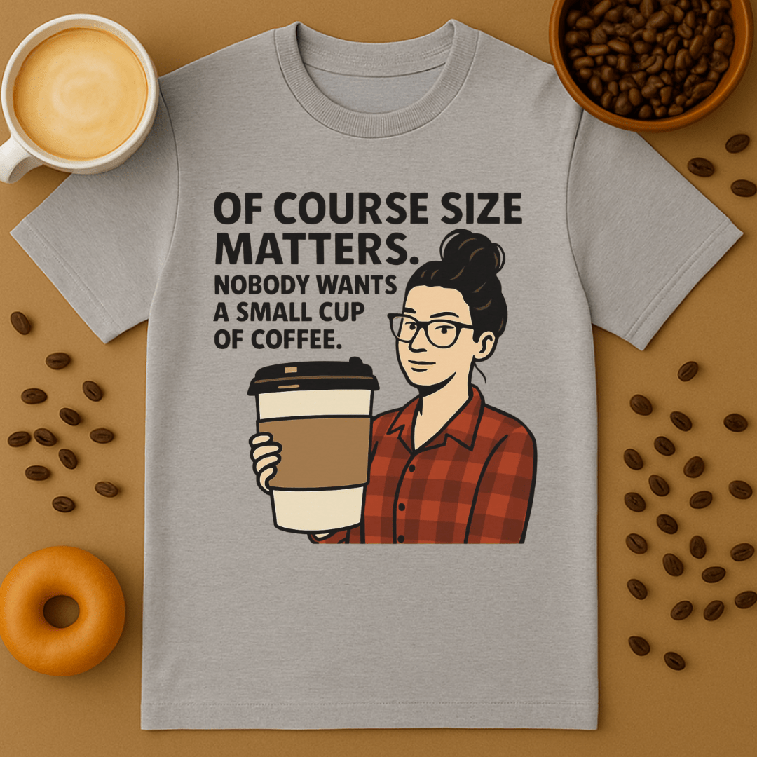 Size Matters Coffee Shirt