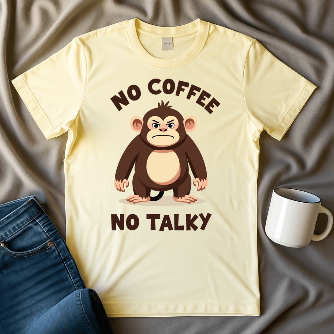 No Coffee No Talky Monkey T-shirt