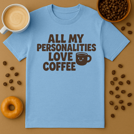 All My Personalities Love Coffee Tee