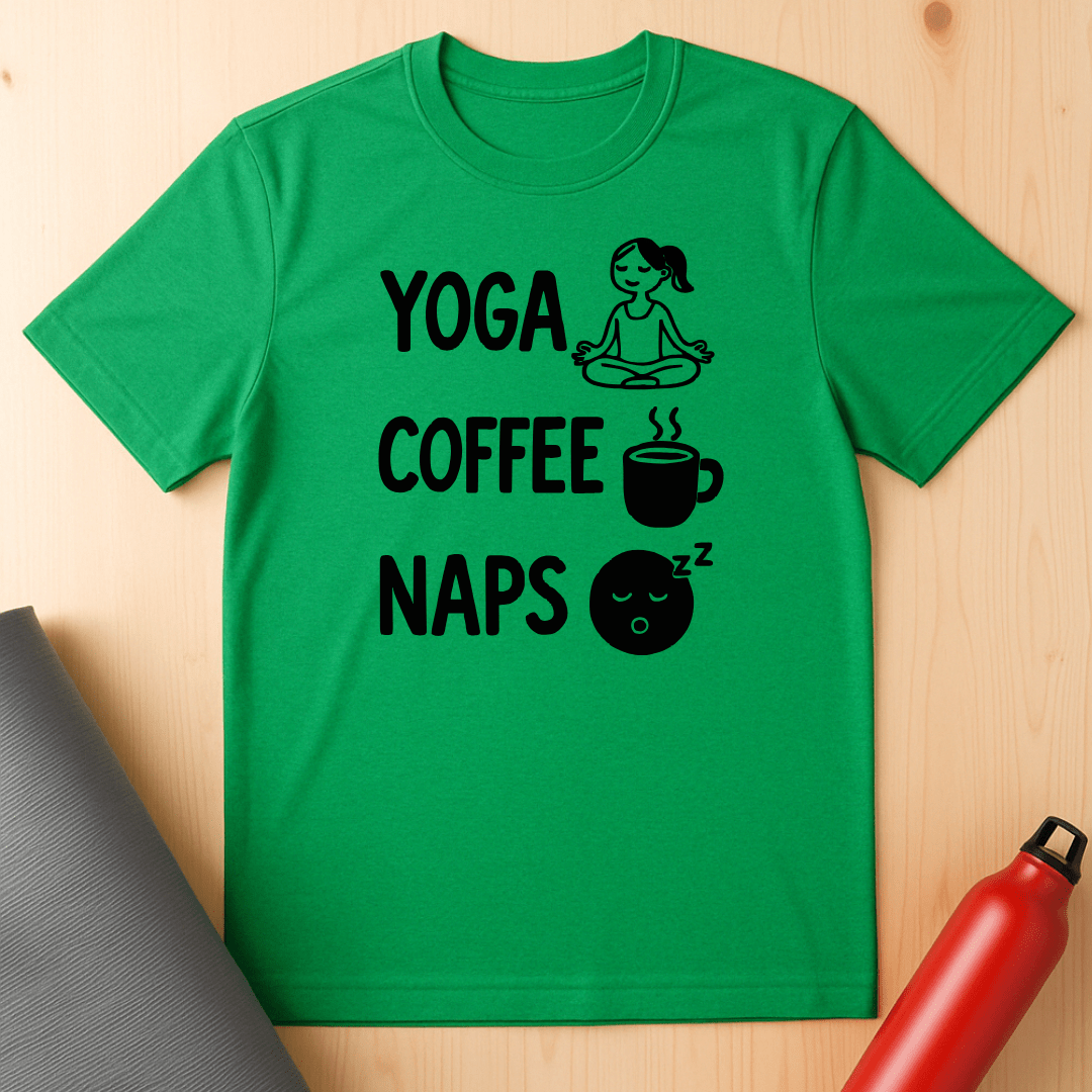 Yoga Coffee Naps Unisex Tee