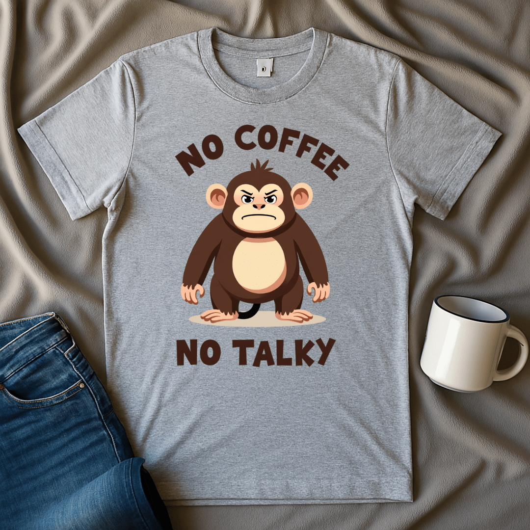 No Coffee No Talky Monkey T-shirt