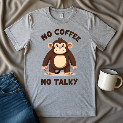 No Coffee No Talky Monkey T-shirt