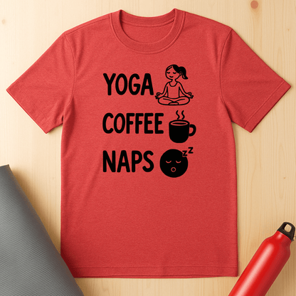 Yoga Coffee Naps Unisex Tee
