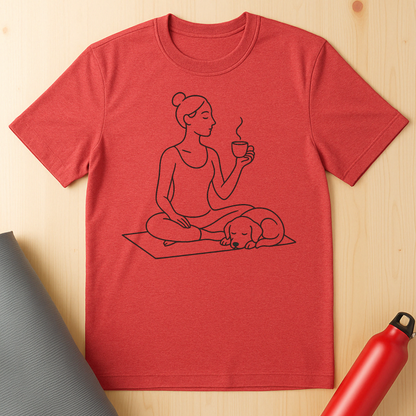 Yoga Line Art Dog Tee