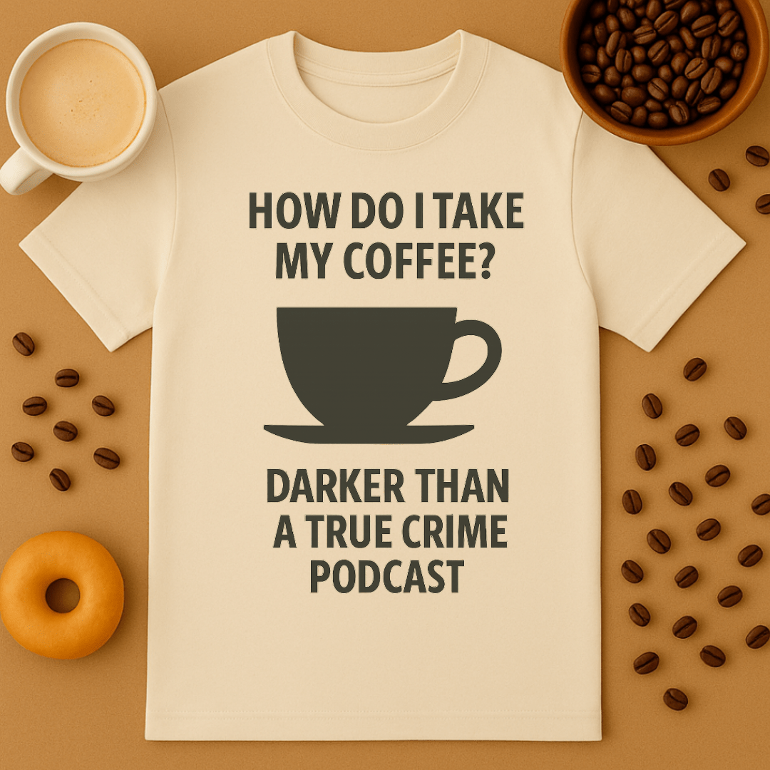 How Do I Take My Coffee? Darker Than A True Crime Podcast – Coffee Shirt