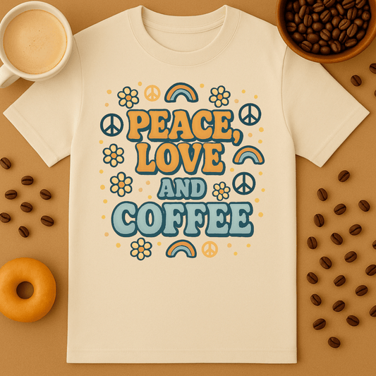 Peace, Love And Coffee Tee
