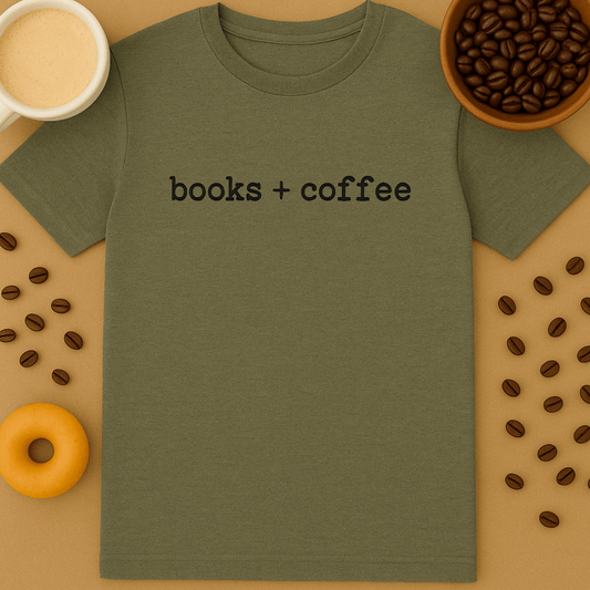 Books + Coffee T-shirt
