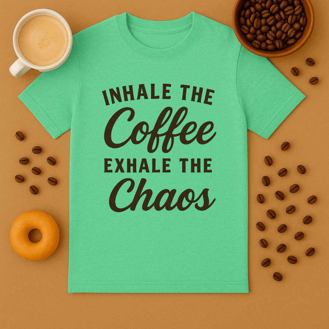 Inhale The Coffee, Exhale The Chaos Tee
