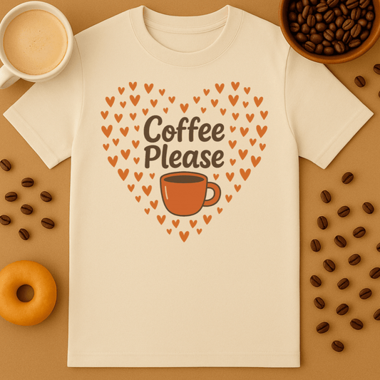 Coffee Please Heart Tee