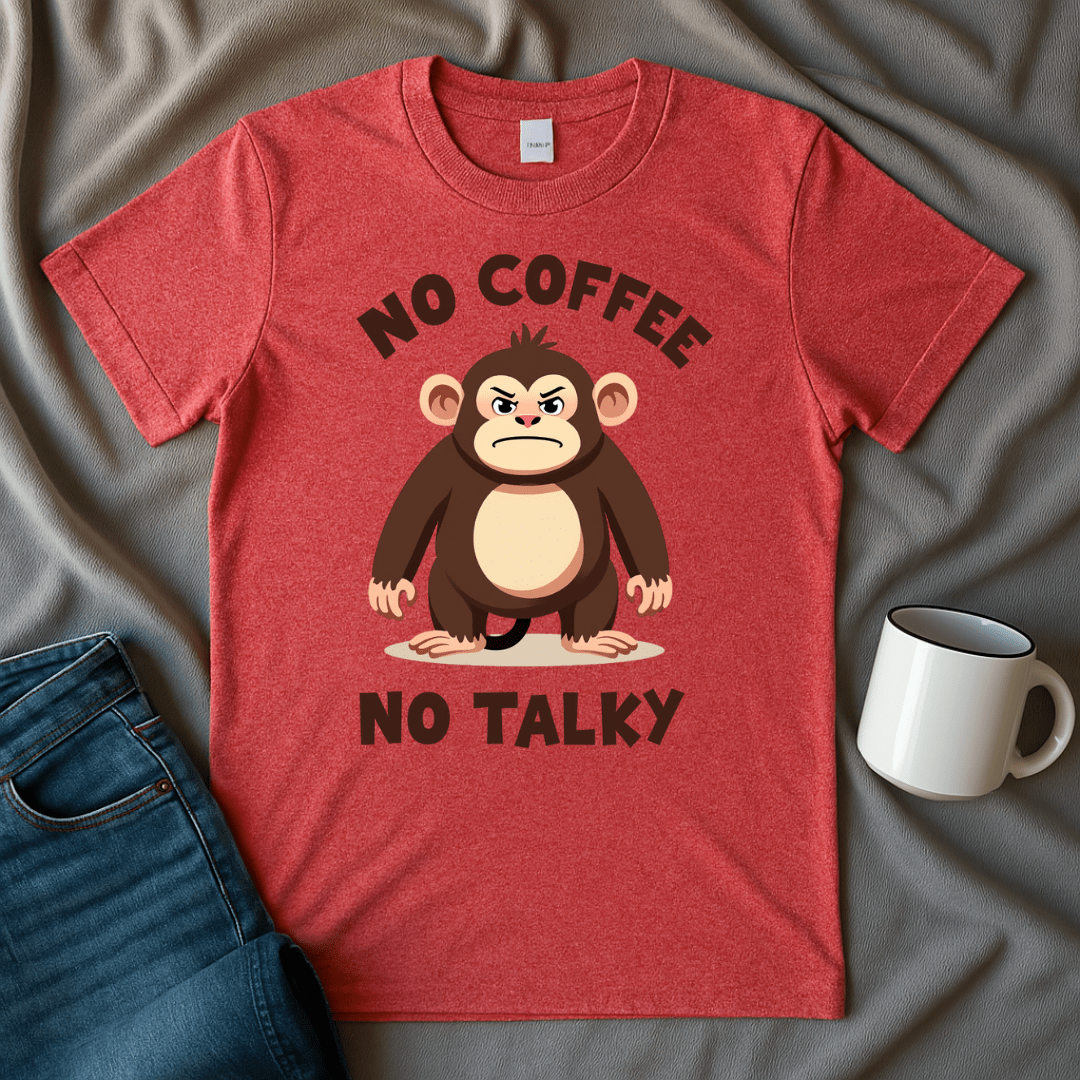 No Coffee No Talky Monkey T-shirt