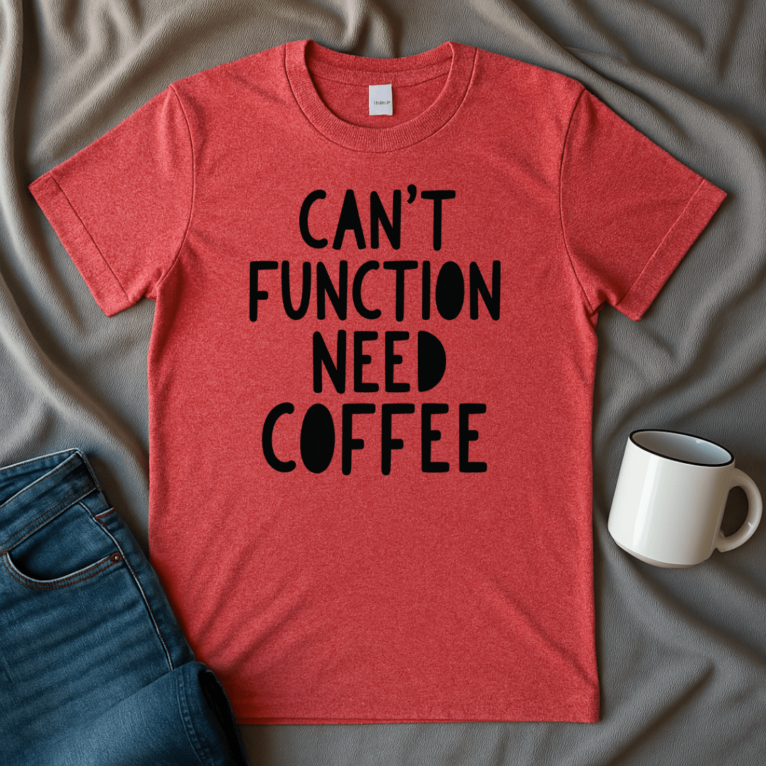 Can't Function Need Coffee T-shirt