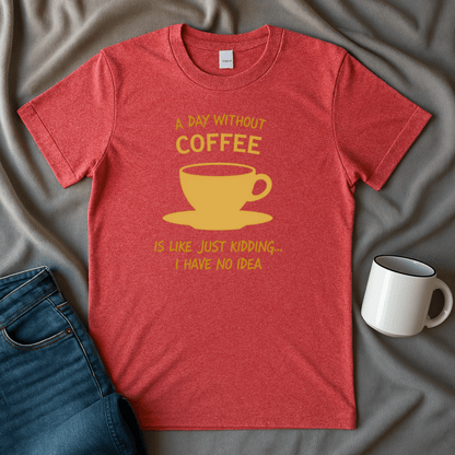 A Day Without Coffee Just Kidding I Have No Idea T Shirt