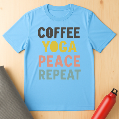 Coffee, Yoga, Peace, Repeat Tee