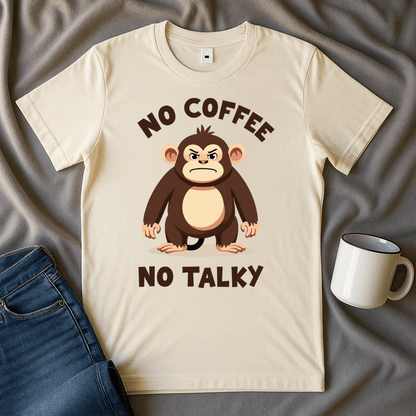 No Coffee No Talky Monkey T-shirt