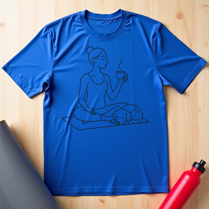 Yoga Line Art Dog Tee
