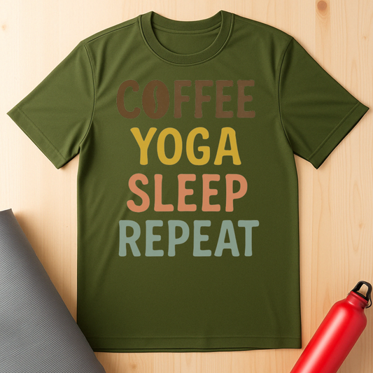 Coffee, Yoga, Vibes, Repeat Tee
