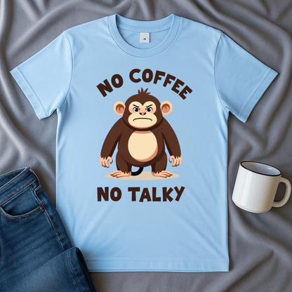 No Coffee No Talky Monkey T-shirt