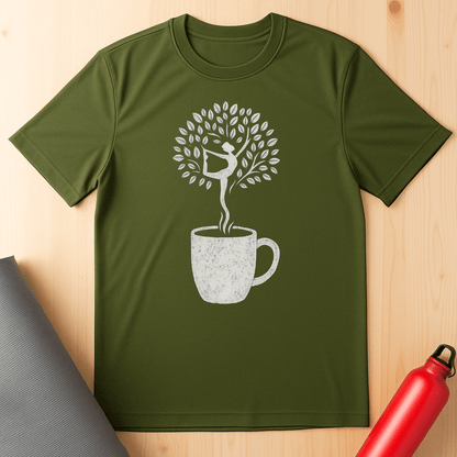 Coffee, Yoga Tree Tee