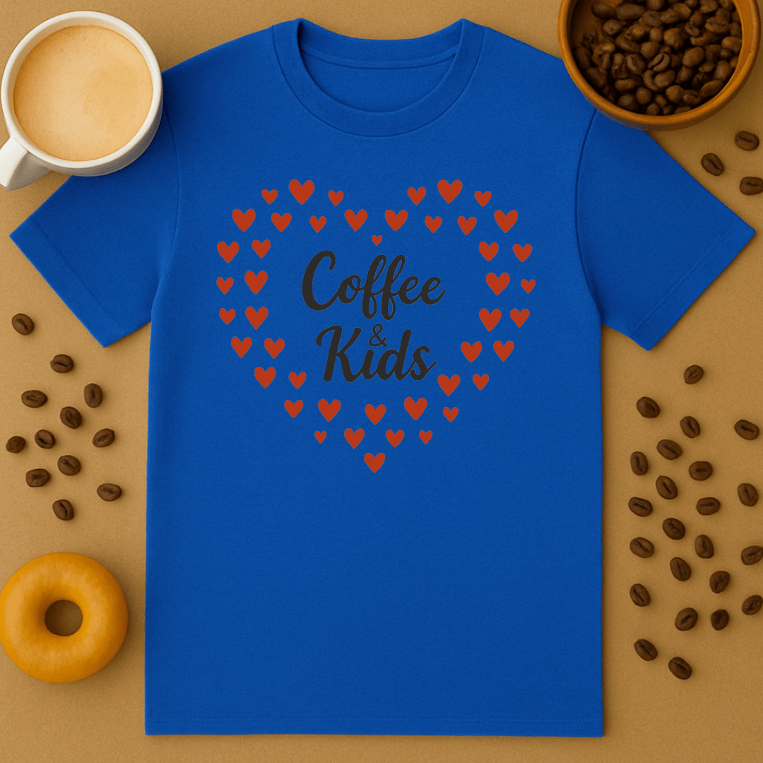 Coffee & Kids Heart Tee