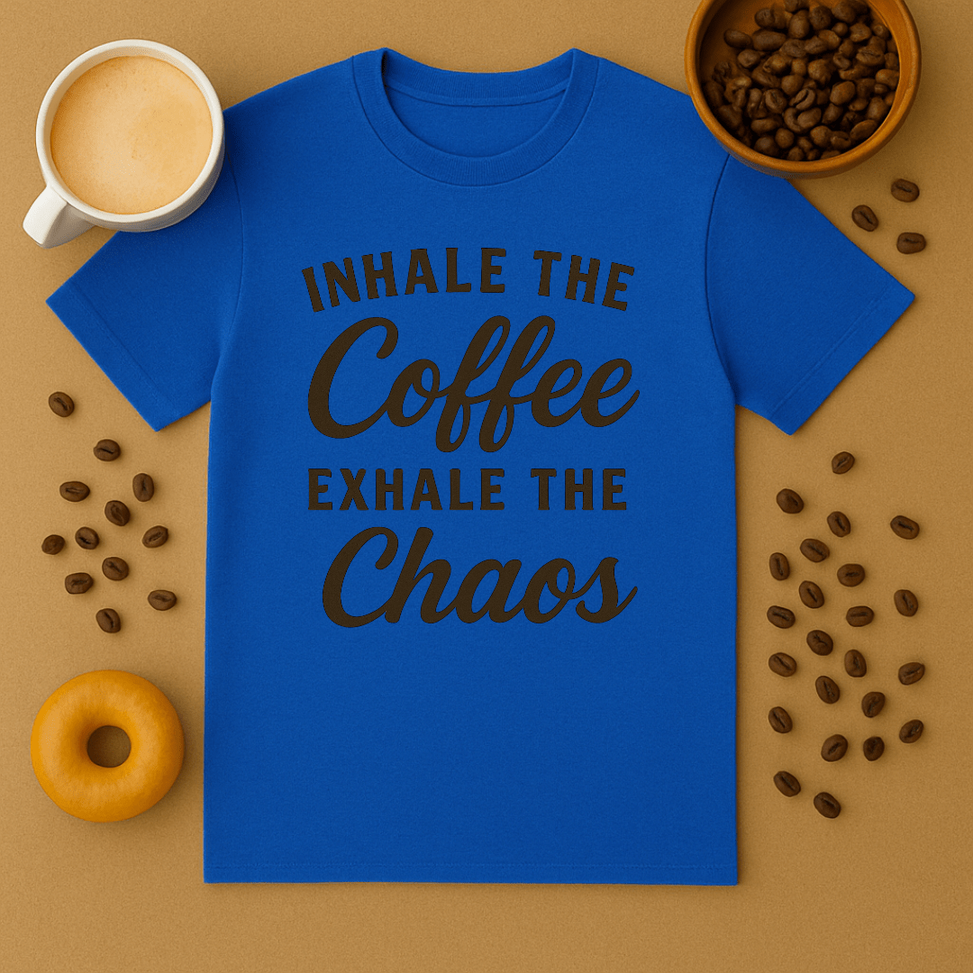 Inhale The Coffee, Exhale The Chaos Tee