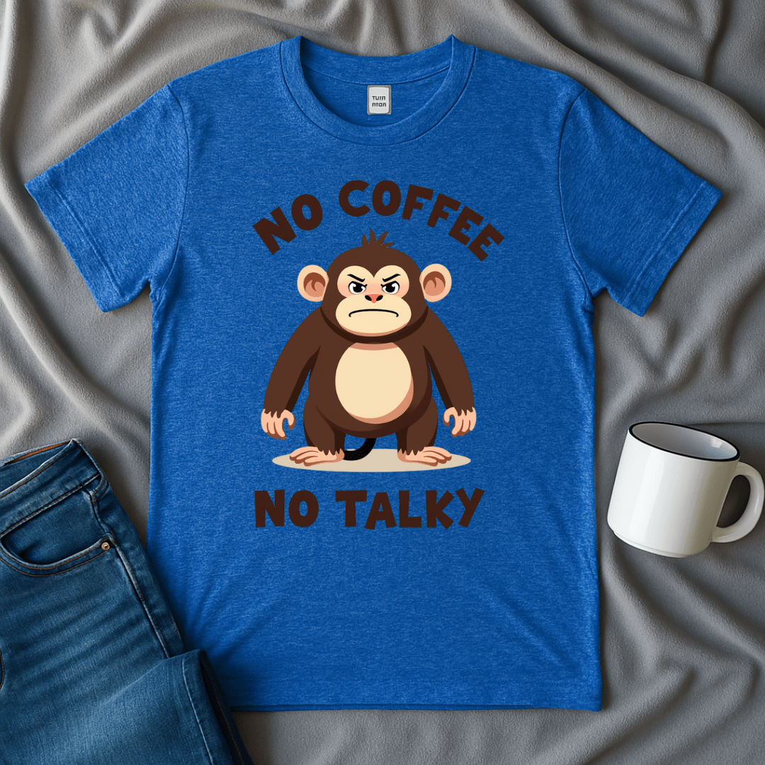 No Coffee No Talky Monkey T-shirt