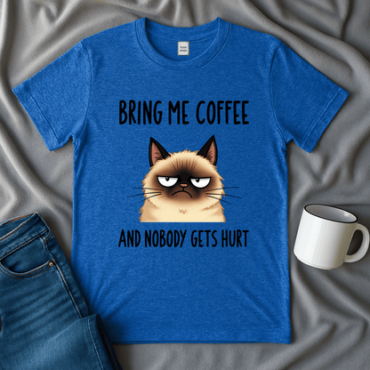 Bring Me Coffee, And Nobody Gets Hurt Cat T-shirt
